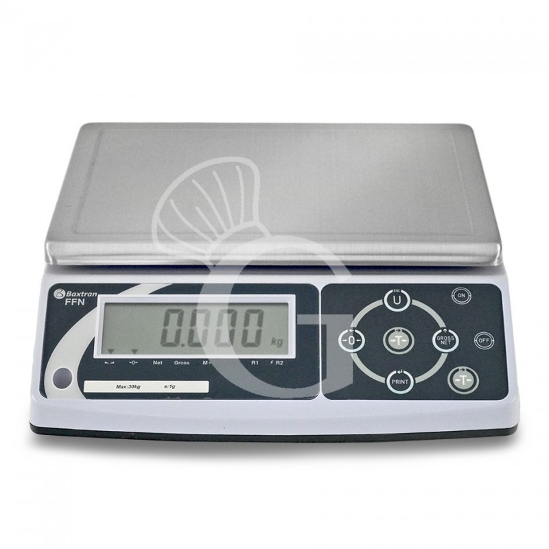Bilancia controllo peso display LCD portata 30 Kg precisione 1 g L 325 mm x P 345 mm x H 115 mm