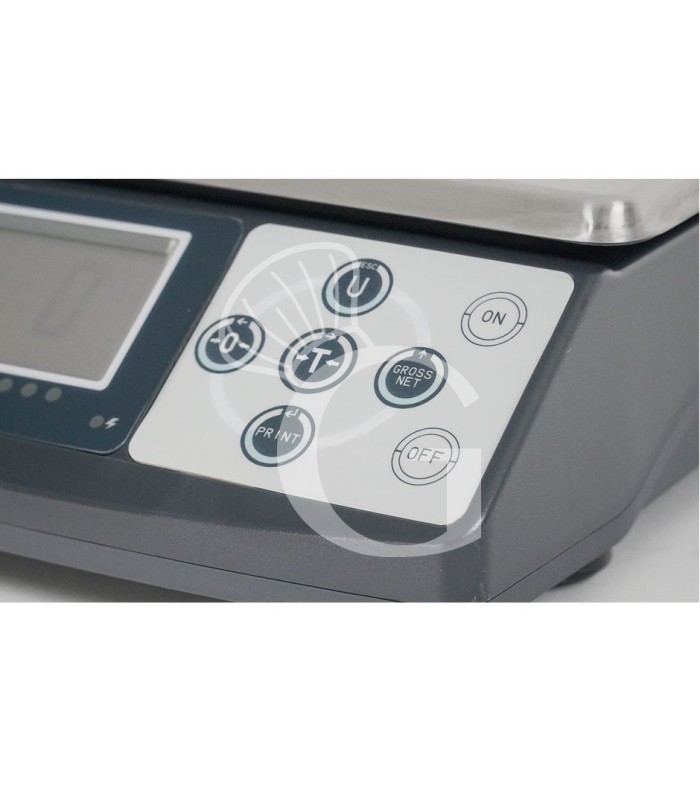 Bilancia in ABS controllo del peso portata 15 Kg precisione 5 g, doppio display, L 245 x P 310 x H 95 mm