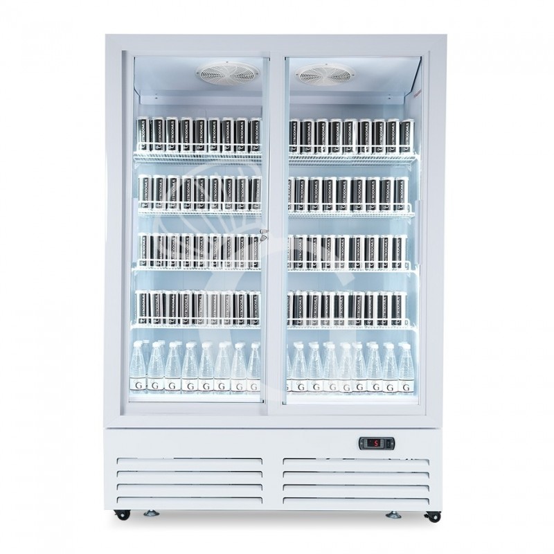 Frigo Bibite Ventilato 2 porte scorrevoli 1021 LT 2°C/+8°C colore bianco Frigo Bibite Ventilato 2 porte scorrevoli 1021 LT 2°C/+8°C colore bianco