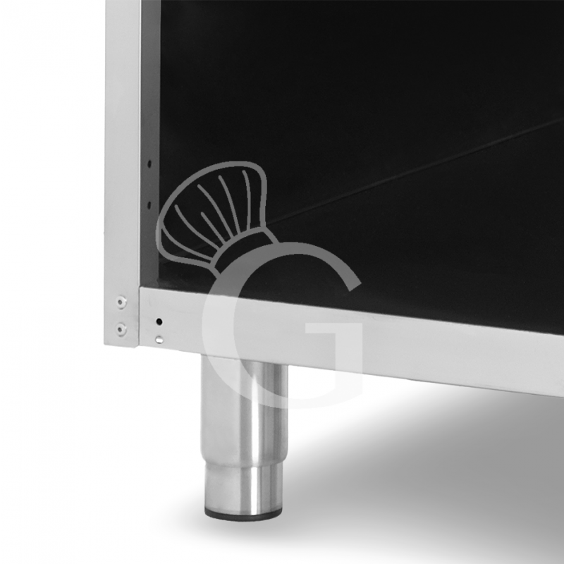 Fry Top elettrico su armadio aperto piastra liscia cromata 21000 W Trifase P 900 mm