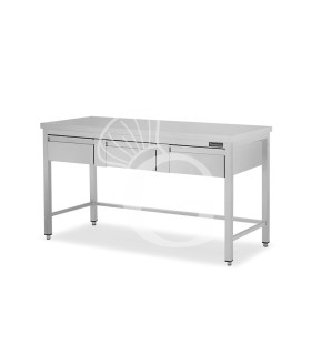 Tavolo inox 3 cassetti L 1600 mm x P 800 mm x H 850 mm