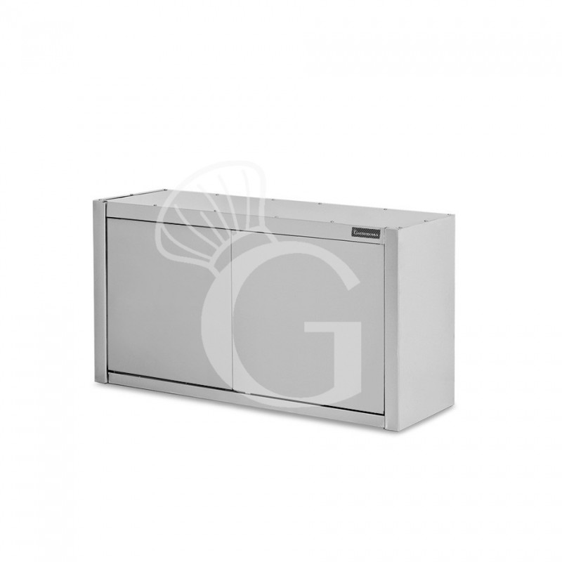 Pensile acciaio inox con sgocciolatoio,1 ripiano forato,2 porte battenti L 800 x P 400 x H 660 mm