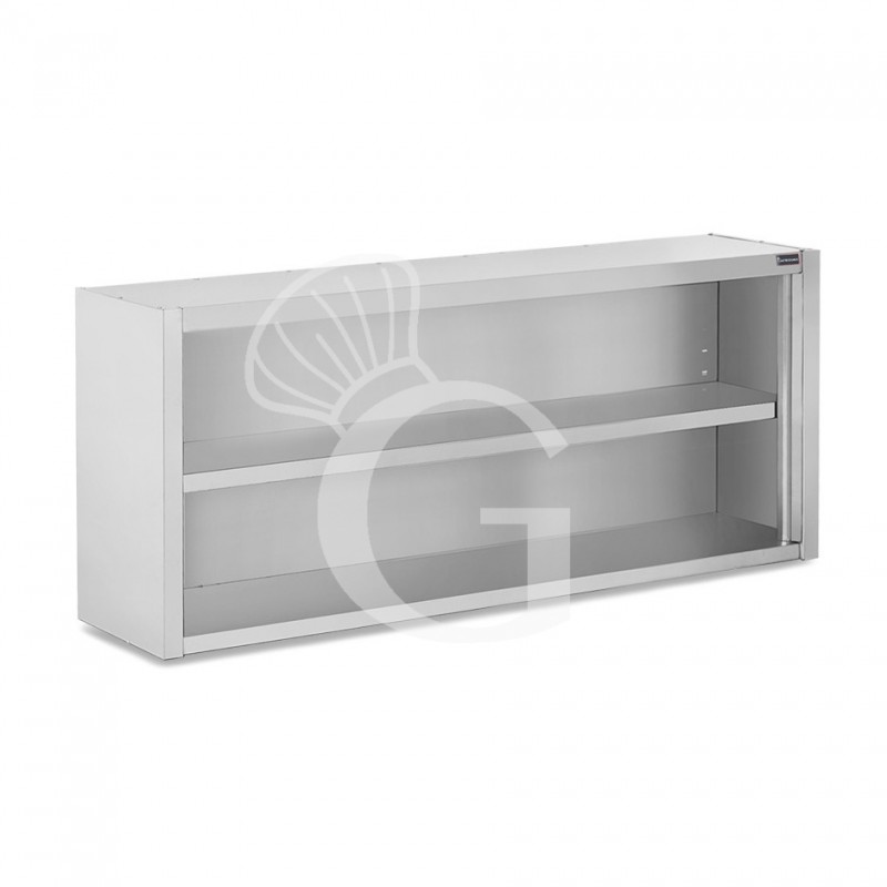 Pensile inox a giorno con 1 ripiano, L 1900 mm x P 400 mm x H 800 mm