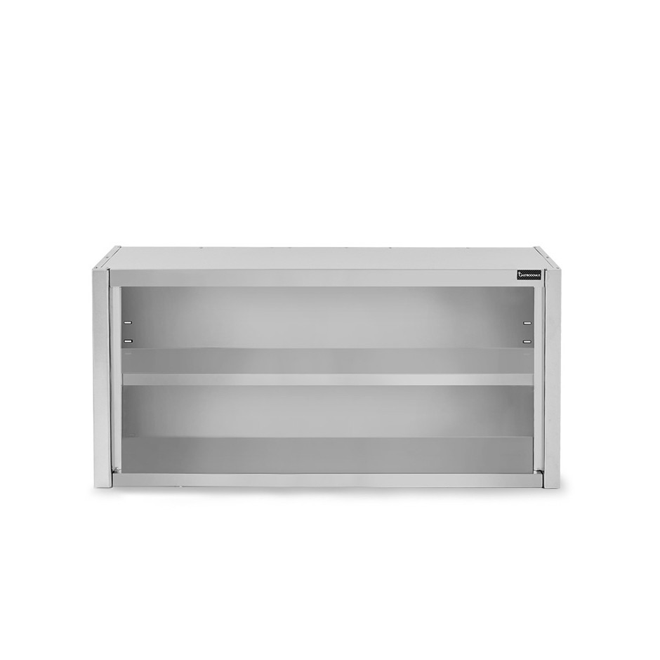 Pensile inox a giorno con 1 ripiano, L 1200 mm x P 400 mm x H 660 mm