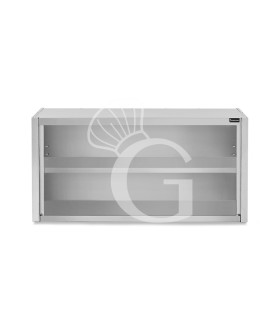 Pensile inox a giorno con 1 ripiano, L 1400 mm x P 400 mm x H 800 mm