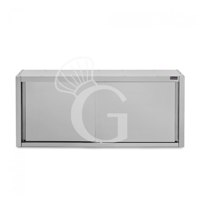 Pensile acciaio inox con porte scorrevoli, 1 ripiano, L 2000 x P 400 x H 800 mm Pensile acciaio inox con porte scorrevoli, 1 ripiano, L 2000 x P 400 x H 800 mm