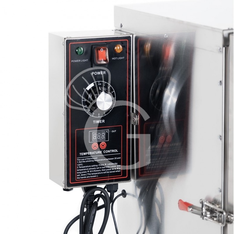 Affumicatore a caldo con 9 ripiani L 630 x P 450 x H 1310 mm