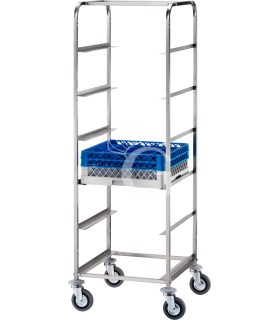 Carrello portacestelli inox