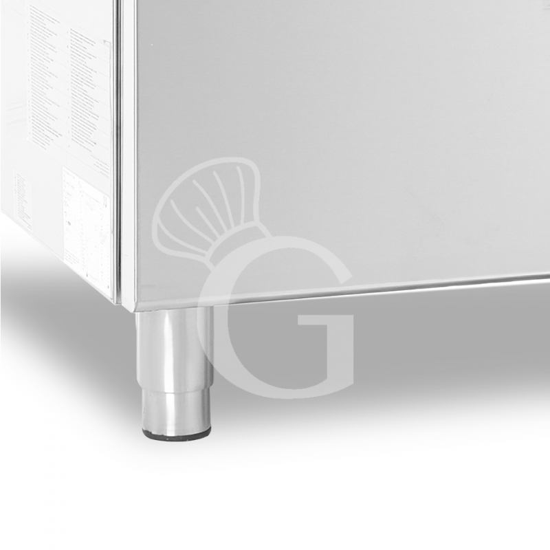 Cucina professionale a gas 6 fuochi armadio aperto profondità 900 mm