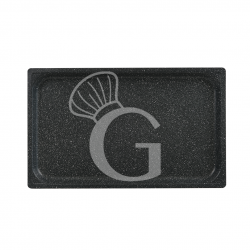Teglia Rettangolare in alluminio con antiaderente GN1/1 L 530 mm x P 325 mm x H 20 mm