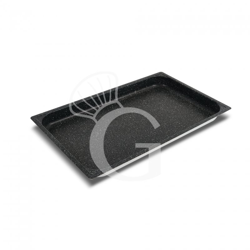 Teglia Rettangolare in alluminio con antiaderente GN1/1 L 530 mm x P 325 mm x H 40 mm
