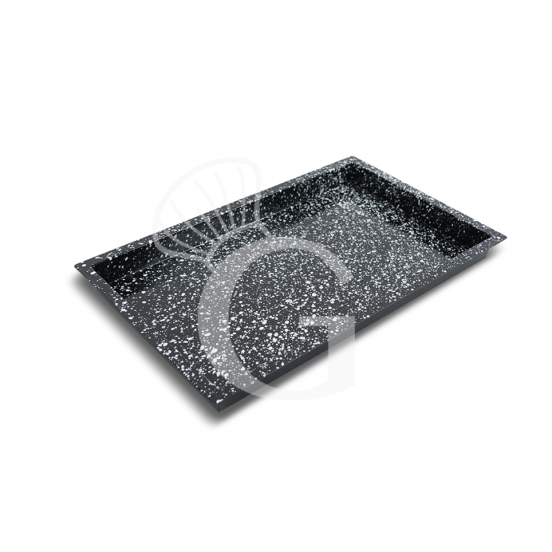 Teglia Rettangolare smaltata in acciaio inox GN1/1 L 530 mm x P 323 mm x H 40 mm