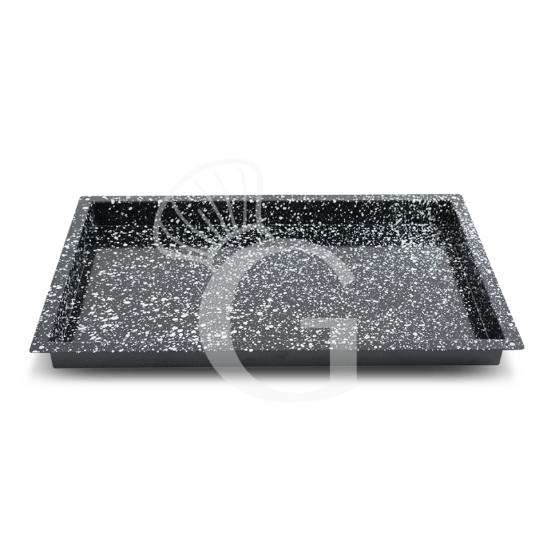 Teglia Rettangolare smaltata in acciaio inox GN1/1 L 530 mm x P 325 mm x H 65 mm