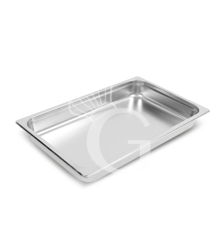Bacinella in acciaio inox GN1/1 L 535 mm x P 330 mm x H 65 mm