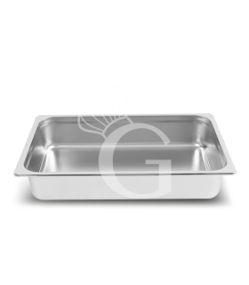 Bacinella in acciaio inox GN 1/1 L 530 mm x P 325 mm x H 100 mm