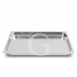 Teglia Rettangolare in acciaio inox GN1/1 L 530 mm x P 325 mm x H 40 mm