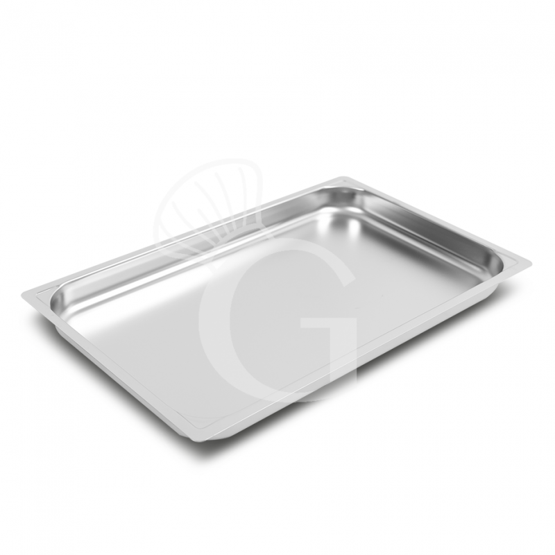 Teglia Rettangolare in acciaio inox GN1/1 L 530 mm x P 323 mm x H 40 mm