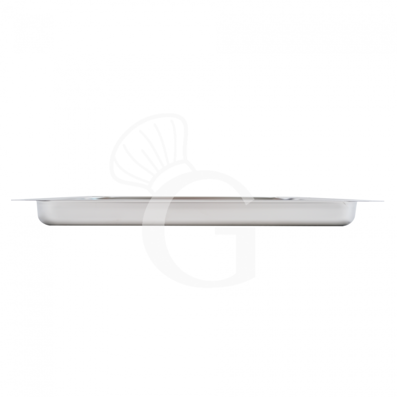 Teglia Rettangolare in acciaio inox GN1/1 L 530 mm x P 323 mm x H 40 mm