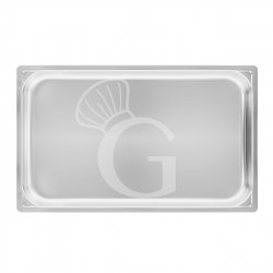 Teglia Rettangolare in acciaio inox GN1/1 L 530 mm x P 323 mm x H 40 mm