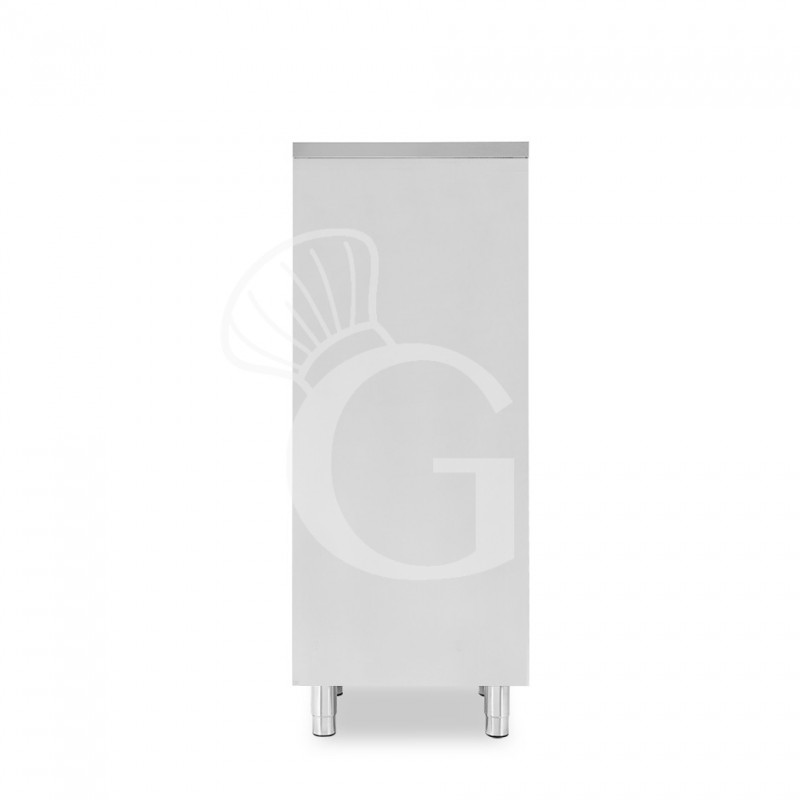 Armadio inox con 1 porta battente, 2 ripiani, L 500 x P 500 x H 1500 mm
