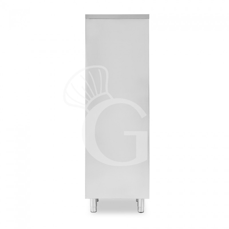 Armadio in acciaio inox con 1 porta battente, 3 ripiani, L 500 x P 700 x H 1800 mm