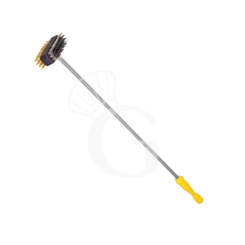 Spazzolone doppio in inox-ottone Spazzolone doppio in inox-ottone