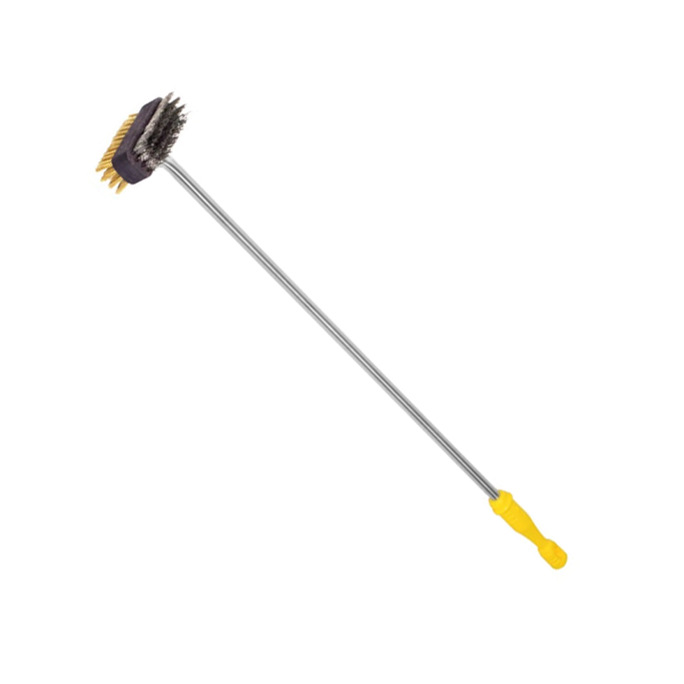 Spazzolone doppio in inox-ottone
