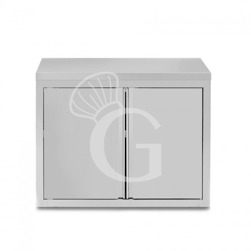 Pensile inox con 2 porte battenti, 1 ripiano, L 800 x P 400 x H 800 mm