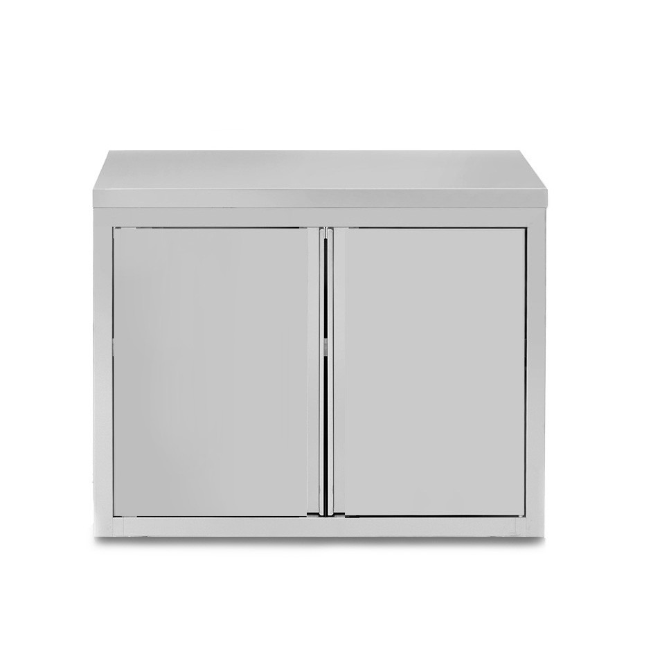 Pensile inox con 2 porte battenti, 1 ripiano, L 800 x P 400 x H 800 mm