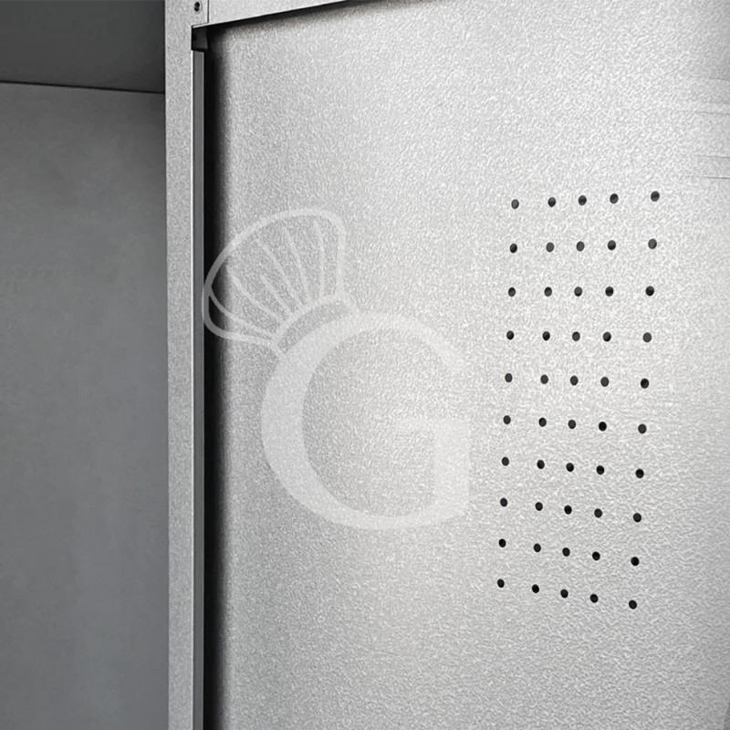 Armadio multiuso da esterno smontato, 600x400x1800 mm Colore grigio argento
