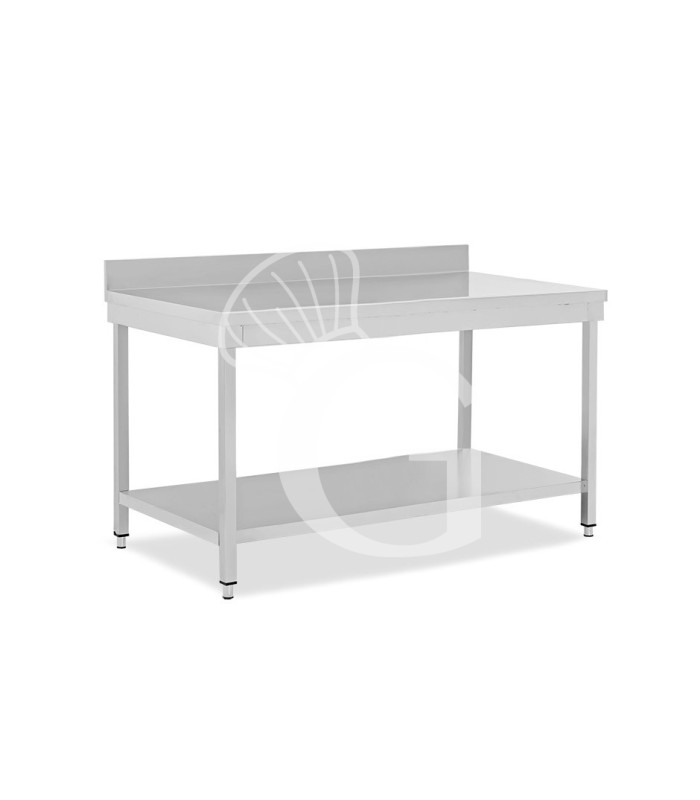 Tavolo inox 1 ripiano alzatina L 1700 mm x P 700 mm x H 950 mm