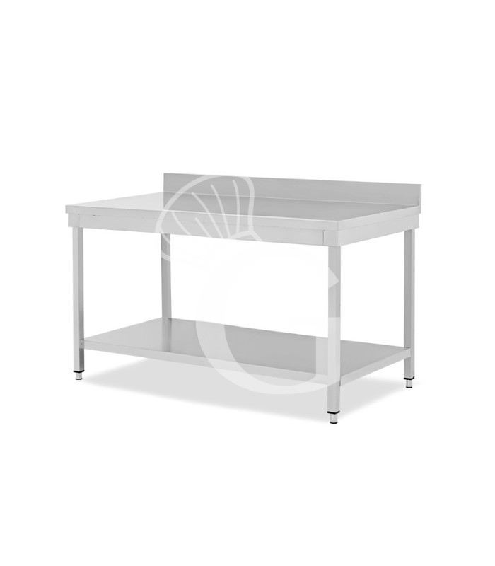 Tavolo inox 1 ripiano alzatina L 1700 mm x P 700 mm x H 950 mm