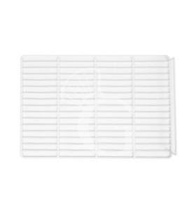 Griglia plastificata con ferma prodotto colore bianco 600 mm x 410 mm