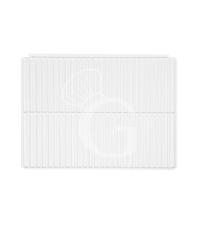 Griglia plastificata con ferma prodotto colore bianco 537 mm x 395 mm