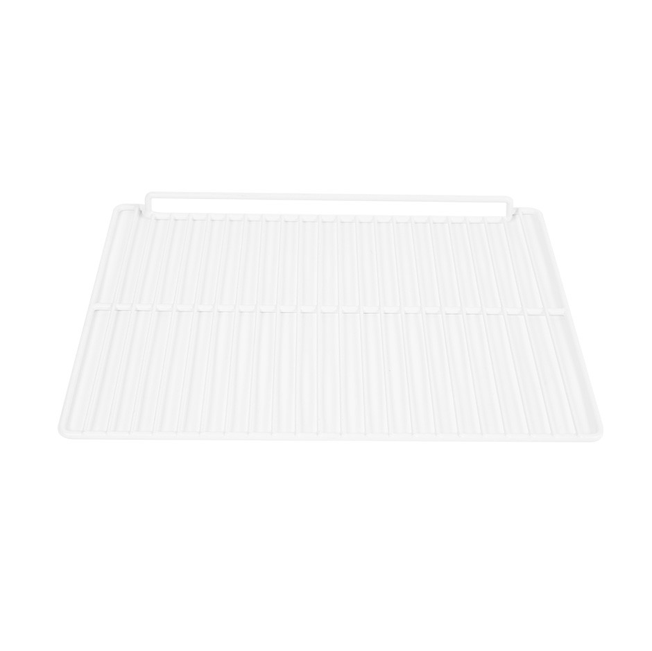 Griglia plastificata con ferma prodotto colore bianco - 490 x 350 mm