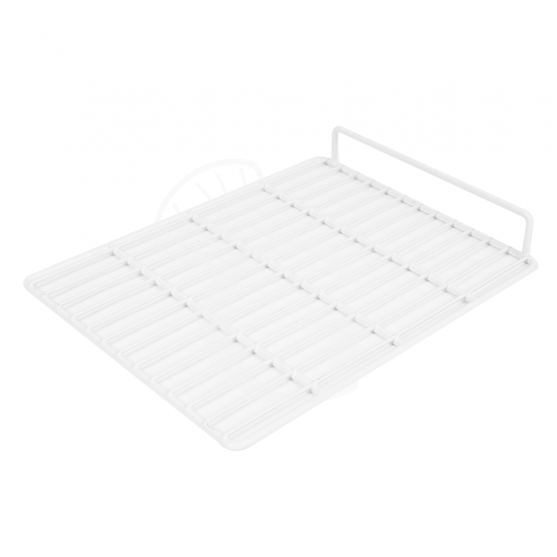 Griglia plastificata colore bianco con ferma prodotto 335 mm x 430 mm
