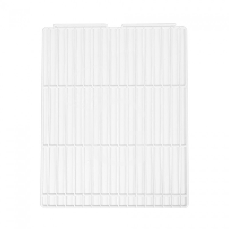 Griglia plastificata con ferma prodotto colore bianco 535 mm x 650 mm Griglia plastificata con ferma prodotto colore bianco 535 mm x 650 mm