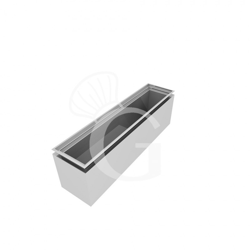 Vasca coibentata neutra per ghiaccio - L 945 x P 228 x H 260 mm