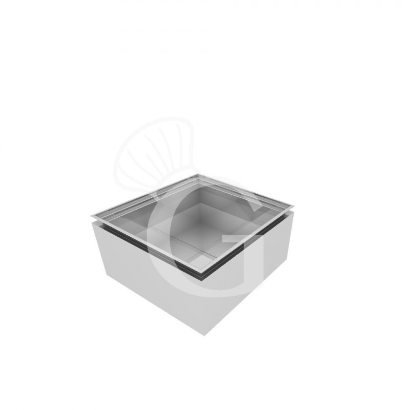 Vasca coibentata neutra per ghiaccio - L 554 x P 596 x H 260 mm