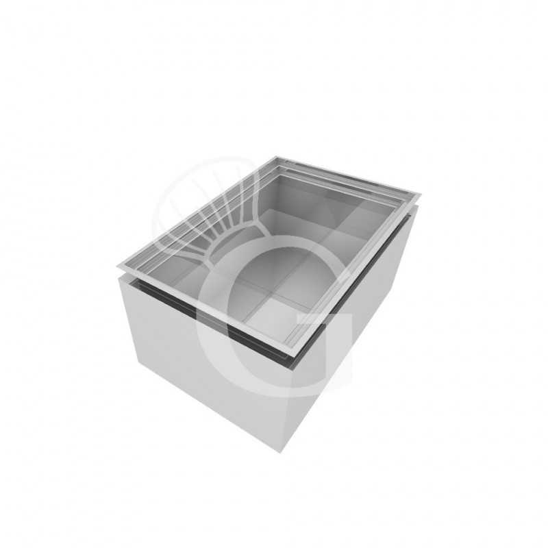 Vasca coibentata neutra per ghiaccio - L 389 x P 595 x H 260 mm