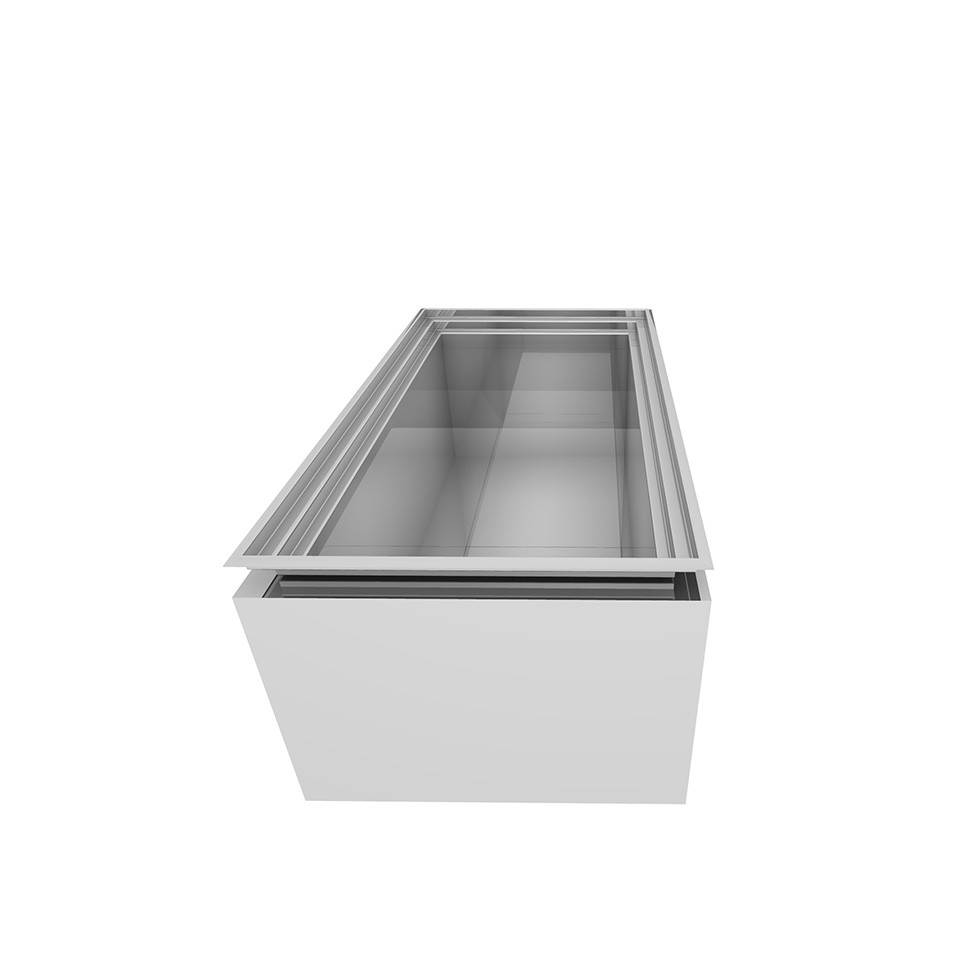 Vasca coibentata neutra per ghiaccio - L 769 x P 389 x H 260 mm