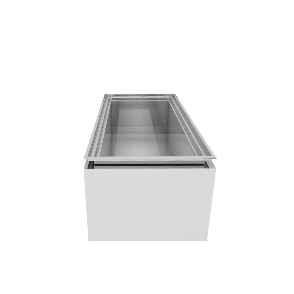 Vasca coibentata neutra per ghiaccio - L 945 x P 389 x H 260 mm