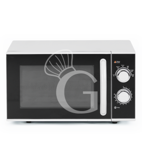 Forno a microonde con comandi meccanici e piatto girevole diam. 270 mm, capacità 25 LT, 0,9 KW