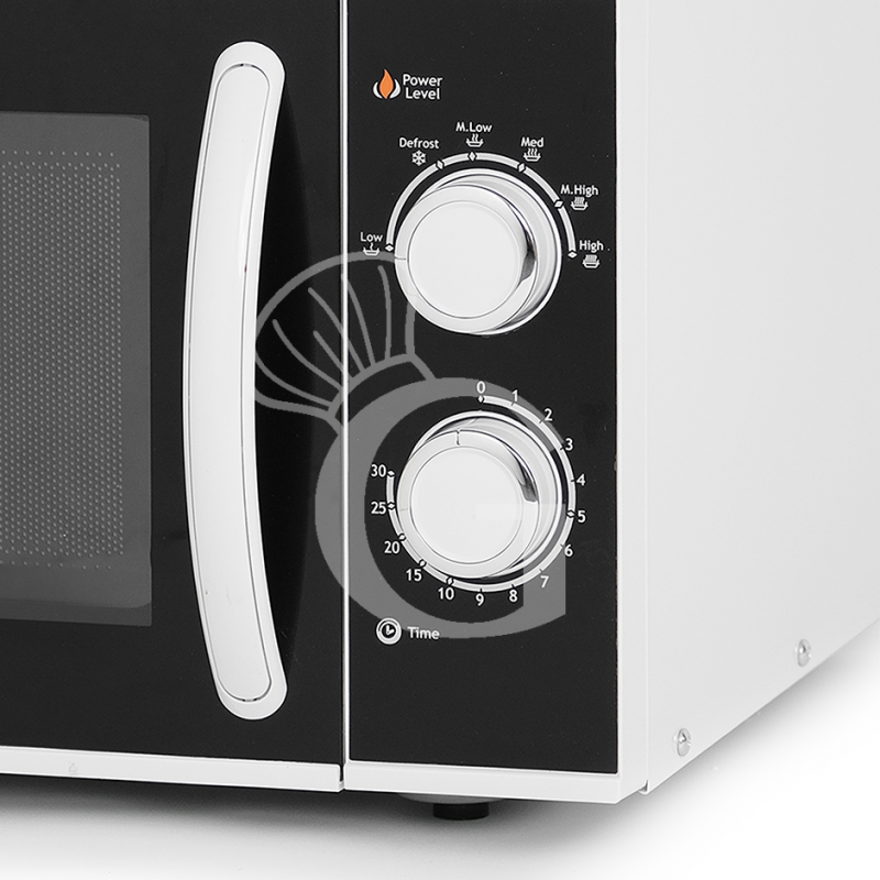 Forno a microonde con comandi meccanici e piatto girevole diam. 270 mm, capacità 25 LT, 0,9 KW