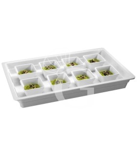 Bacinella in melamina bianca Gastronorm  GN1/1 L 530 x P 325 x H 20 mm