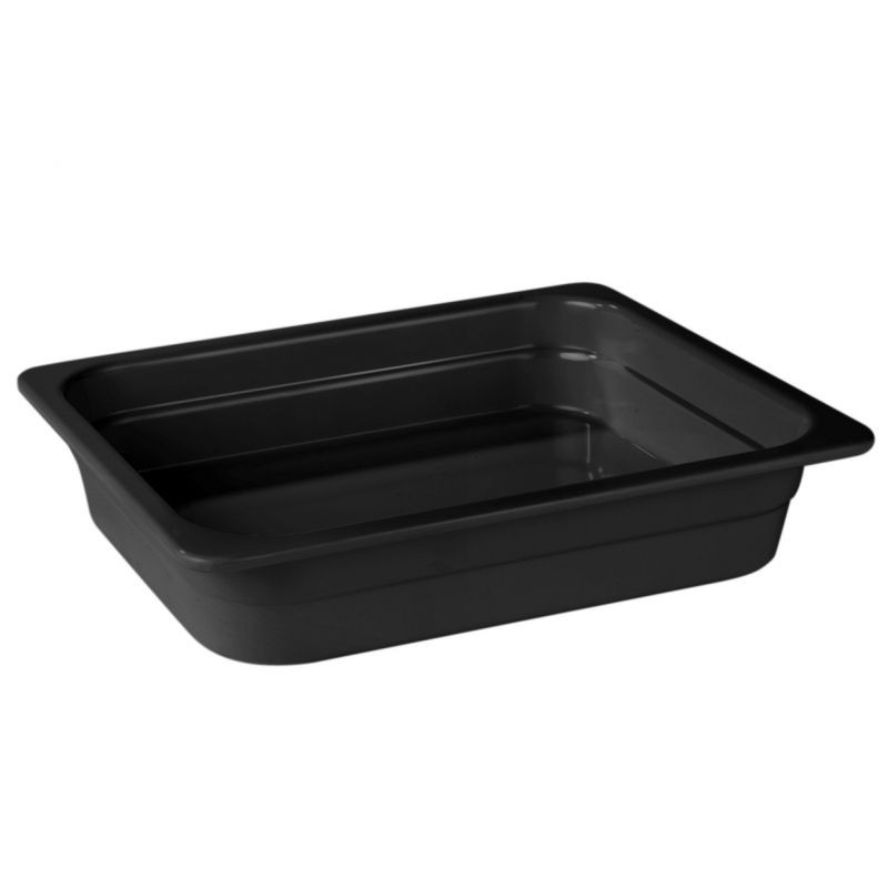 Bacinella in melamina nera Gastronorm GN1/2 L 325 x P 265 x H 65 mm