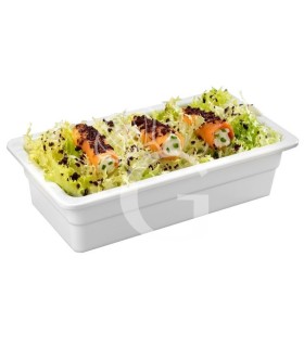 Bacinella in melamina bianca Gastronorm GN1/4 L 265 x P 162 x H 65 mm