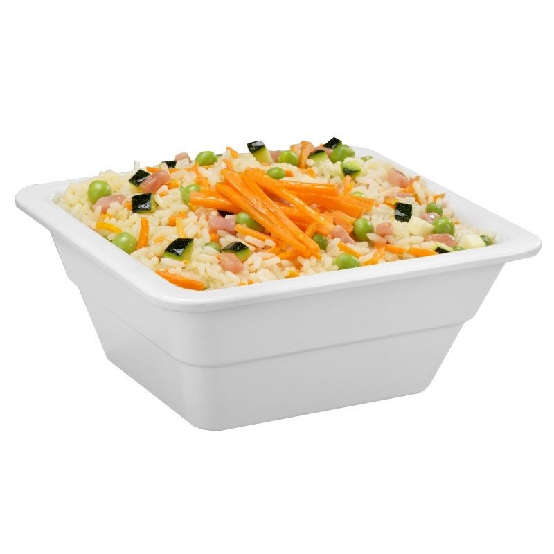 Bacinella in melamina bianca Gastronorm GN1/6 L 176 x P 162 x H 65 mm