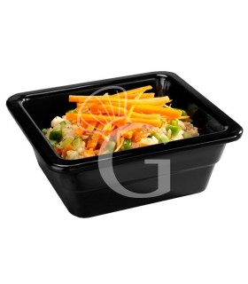 Bacinella in melamina nera Gastronorm GN1/6 L 176 x P 162 x H 100 mm