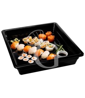 Bacinella in melamina nera Gastronorm GN2/3 L 353 x P 325 x H 65 mm